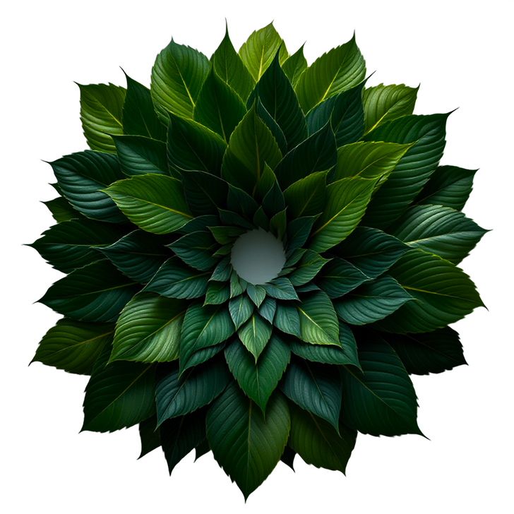 Spiral Leaf green big spiral leafs